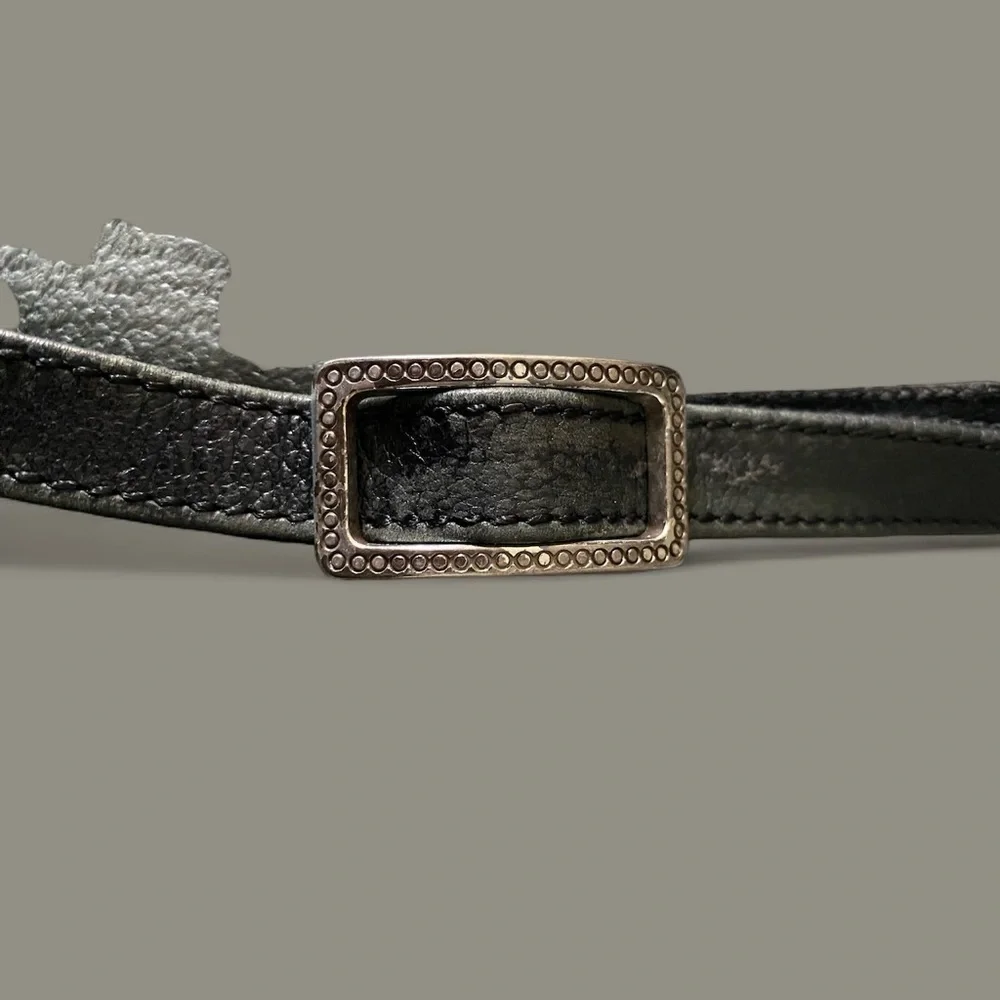 BRIGHTON-BLACK LEATHER CROSSBODY BAG